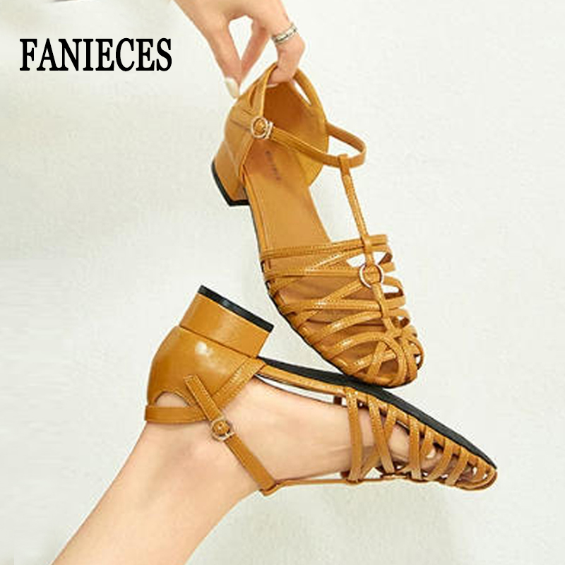 Vintage Fashion Dresses - Sandálias Romanas Femininas Plus Size com