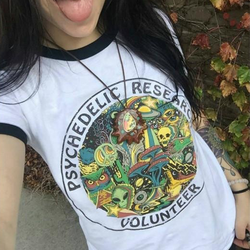 Vintage Fashion Research - Camiseta de borracha do vintage do