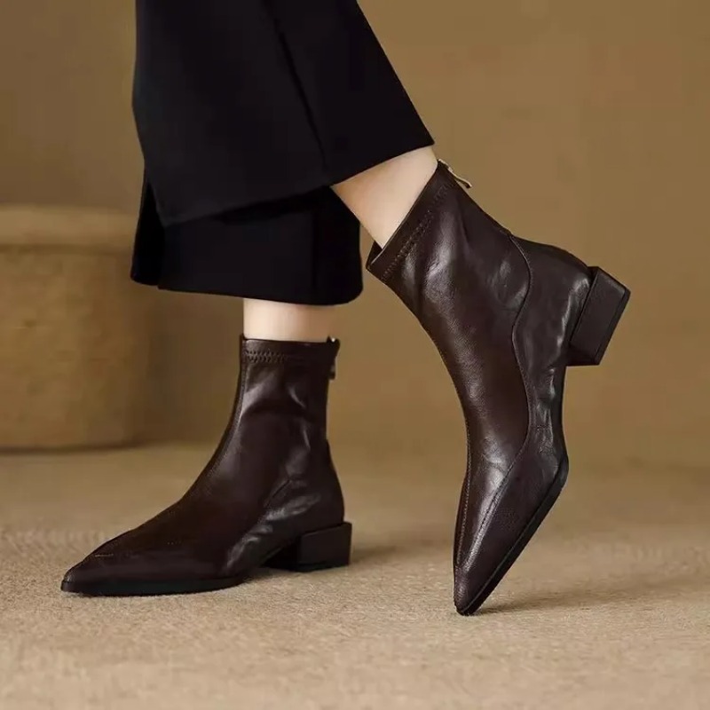 Vintage Fashion De - Botas Curtas Femininas de Salto Grosso