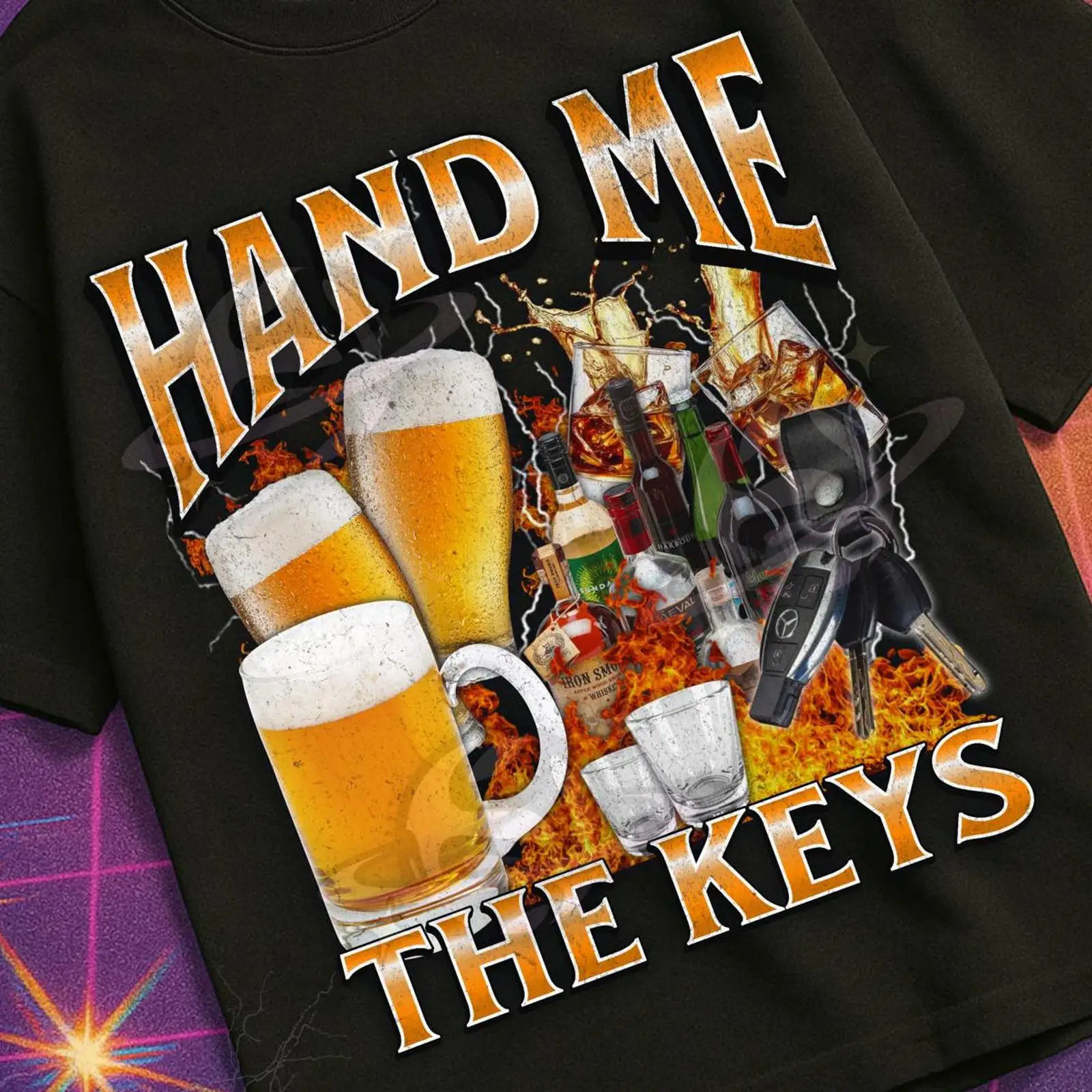 Vintage Fashion Gen Z - Camiseta Engraçada Hand Me The Keys