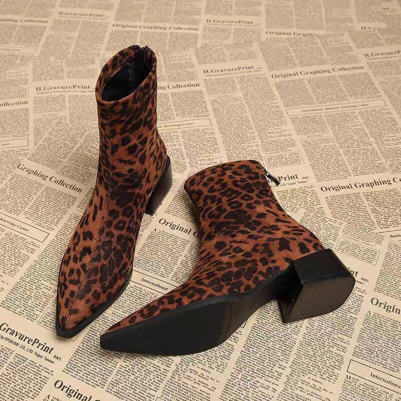 Vintage Fashion Dresses - Novas Botas de Salto Baixo Femininas
