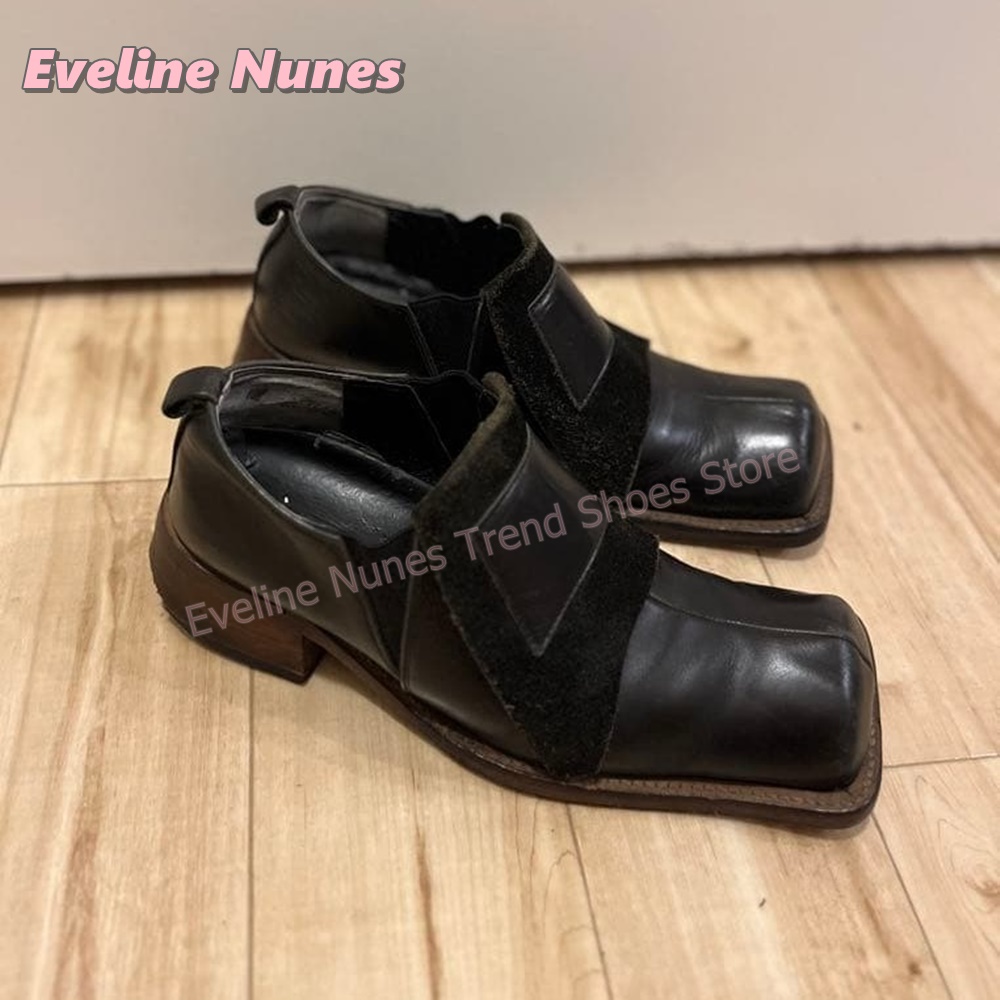 Vintage Fashion Dresses - Sapatos femininos retrô com bico quadrado,