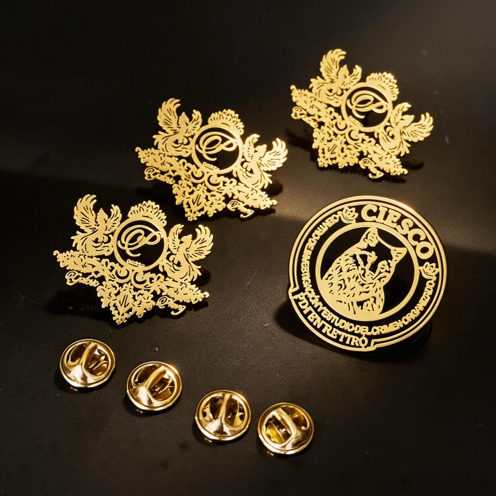 Vintage Fashion Brand Names - Broche de aço inoxidável com imagem