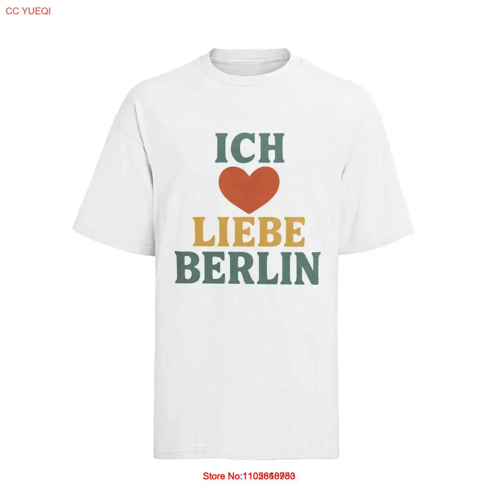 Vintage Fashion Berlin - Camiseta Masculina Colorida I Love Berlin