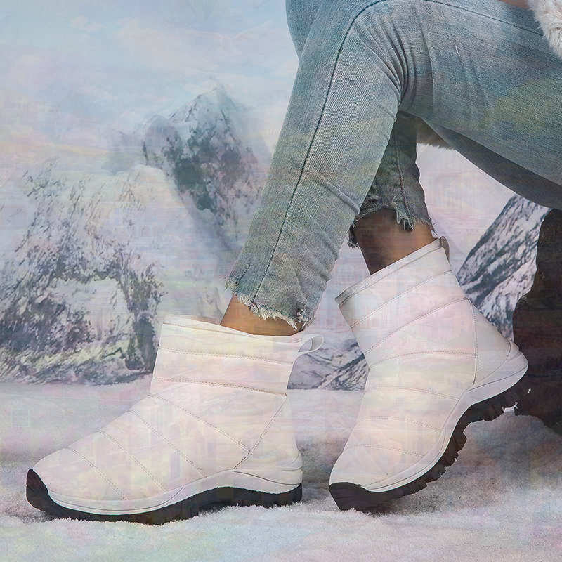 Vintage Fashion Brand Names - Antiderrapante térmico idosos tênis mulher sapatos