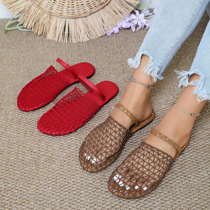 Vintage Fashion De - Novas Sandálias Femininas de Verão, Vazadas,