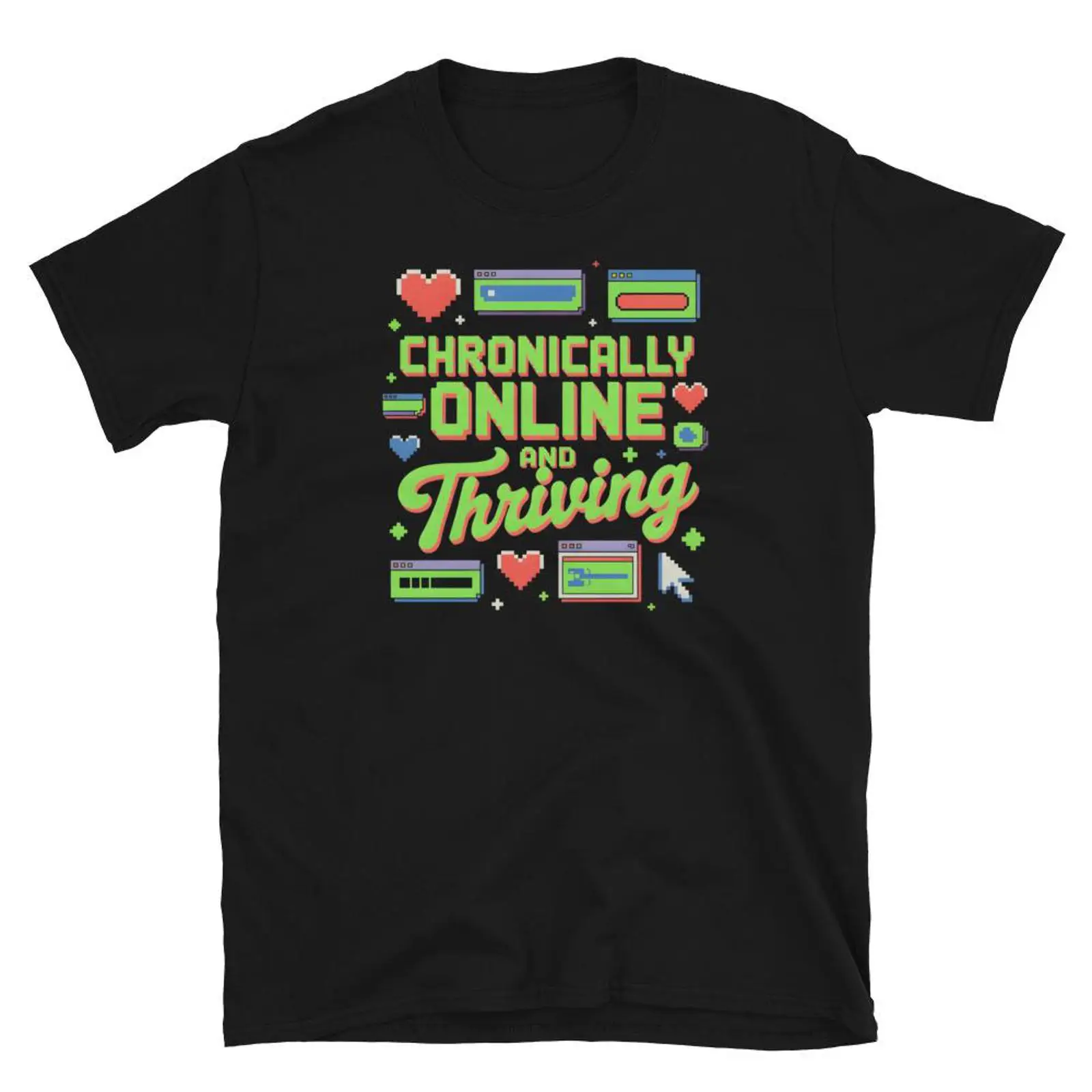 Vintage Fashion Gen Z - Camiseta Chronically Online And Thriving, humor