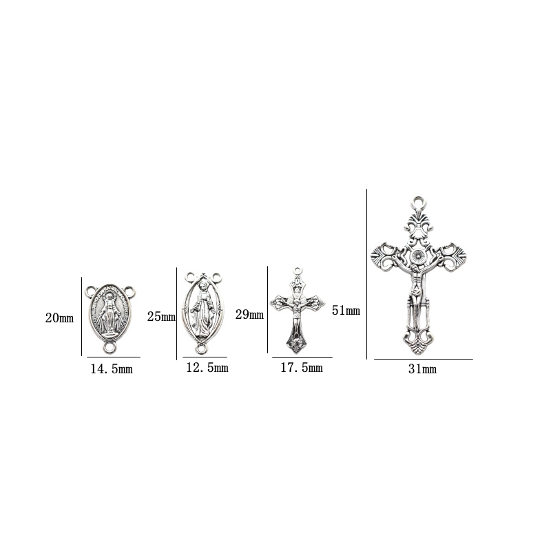 12 pçs centro medalha milagros - Vintage Fashion Nz avaliação e preço