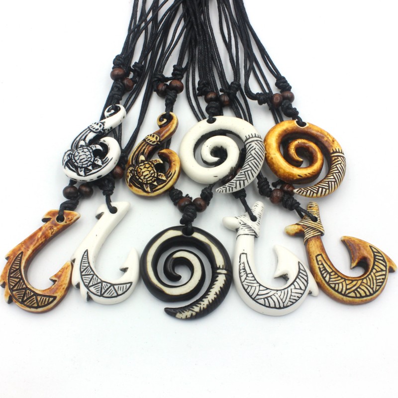 Colar esculpido em osso para h - Vintage Fashion Nz avaliação e preço