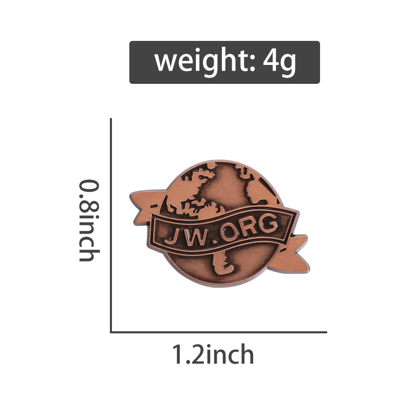 JW ORG-Banner Earth Enamel Pin - Vintage Fashion Org avaliação e preço